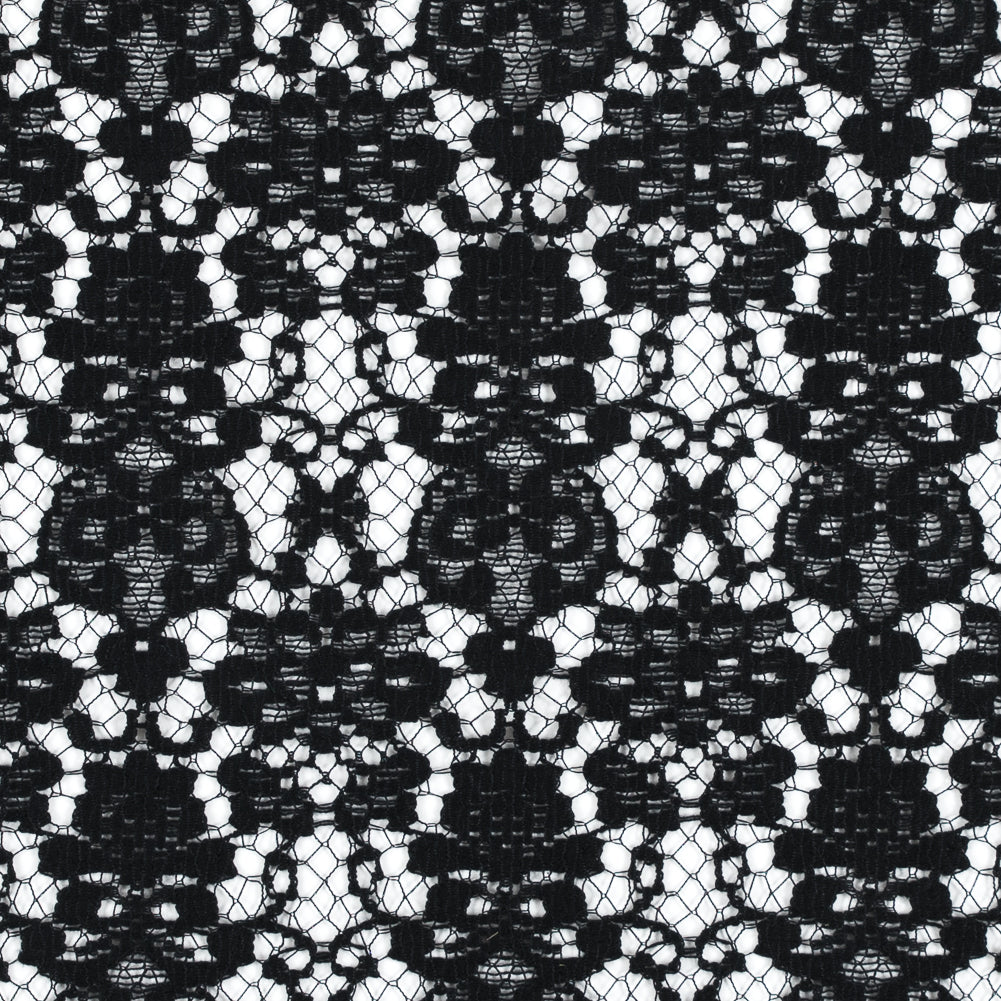 Black Floral Cotton and Polyester Lace - Joann Fabrics