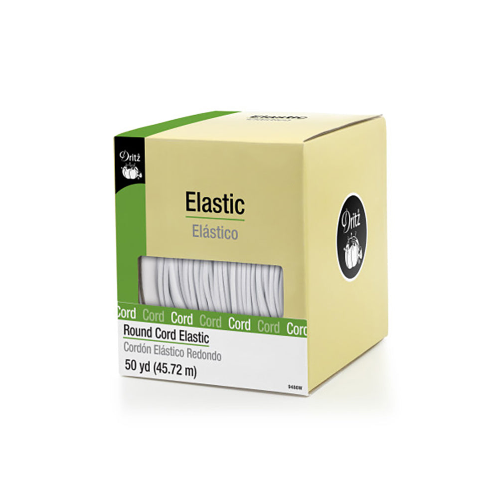 Dritz Round Cord Elastic - White - 50yds - Joann Fabrics