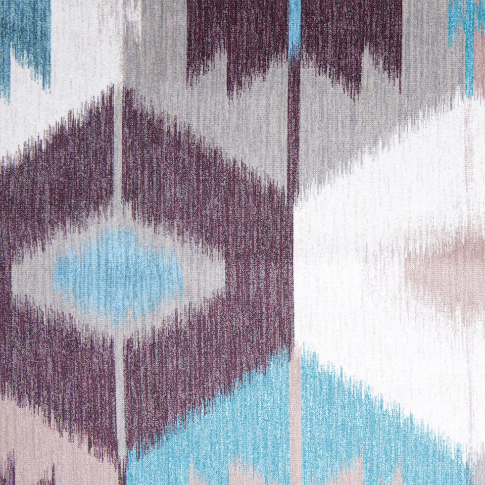 Aqua Large-Scale Ikat Geometric Upholstery Velvet - Joann Fabrics