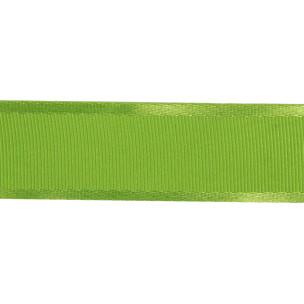 Lime Satin-Edged Grosgrain Ribbon - 1