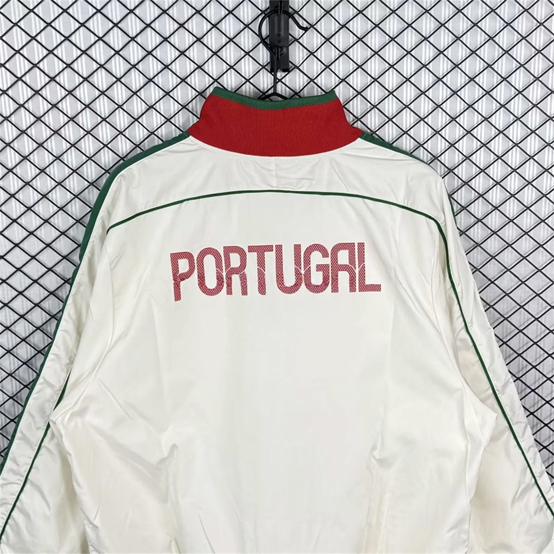 Retro Portugal 2010 White Windbreaker - UnitedFutballJersey