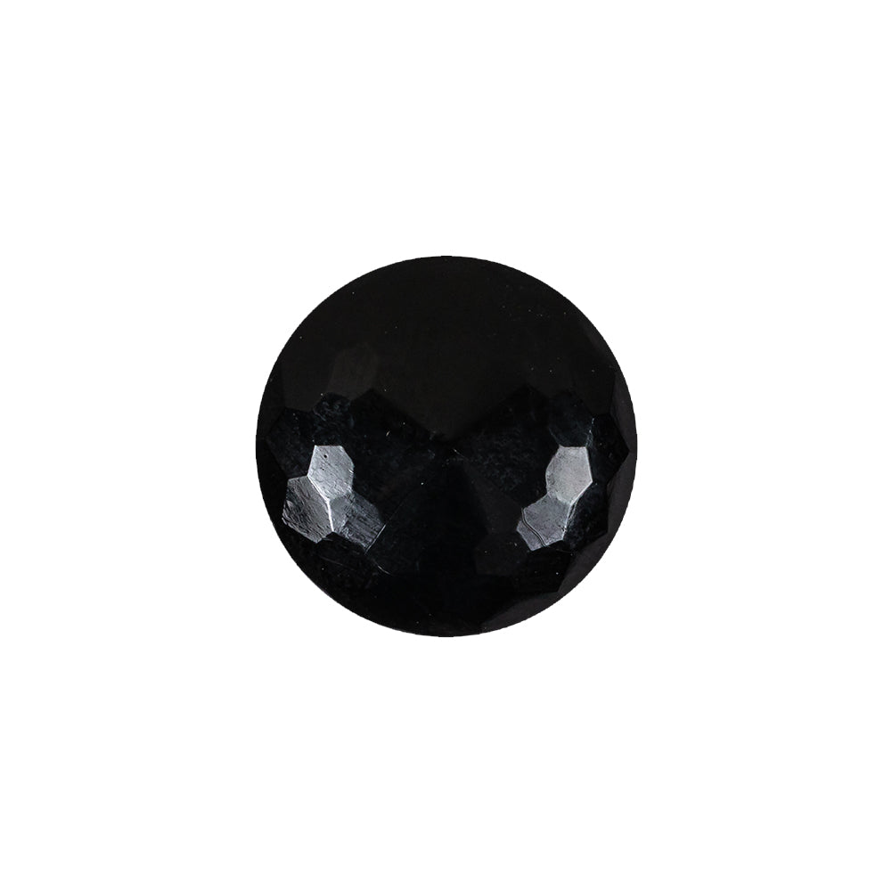 Vintage Jet Faceted Shank Back Glass Button - 28L/18mm - Joann Fabrics