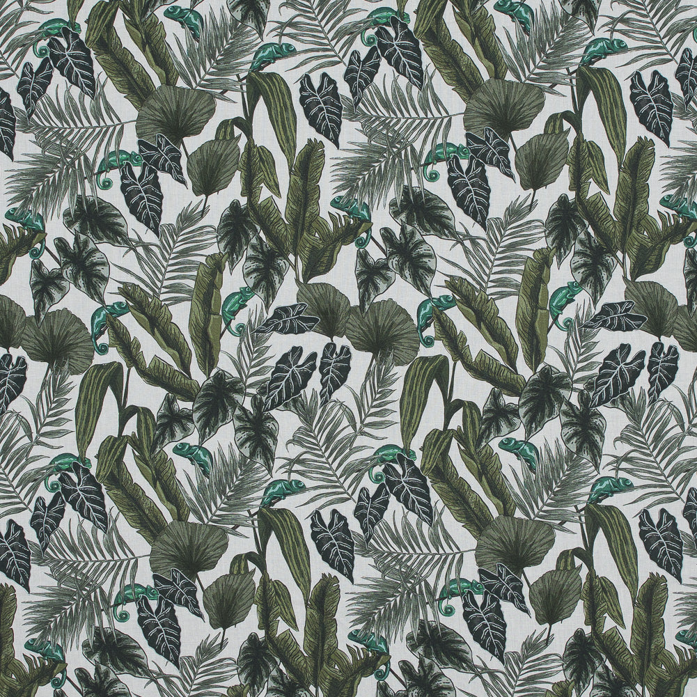 Cotton Voile - Green Foliage - Botanical Curiosity Print - Mood Exclusive Key Largo Collection - Joann Fabrics