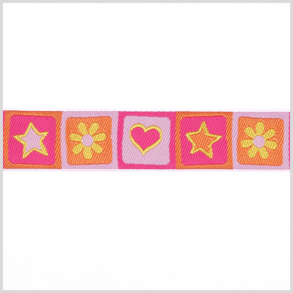 Orange/Pink French Jacquard Ribbon - Joann Fabrics