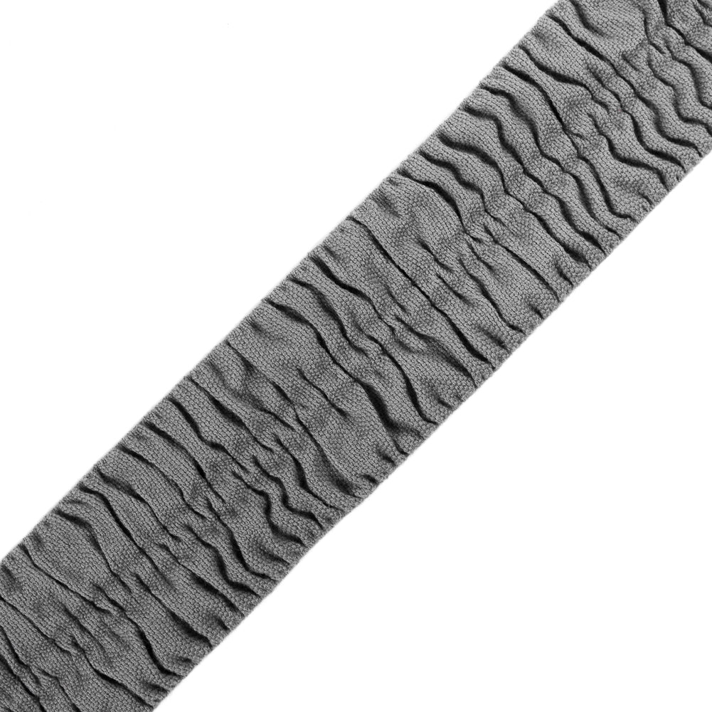 Italian Gray Ruched Stretch Wool Trimming - 2.375