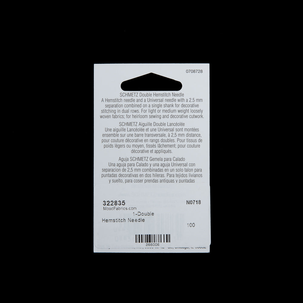 Schmetz Double Hemstitch Machine Needle - 2.5/100 - 1 ct - Joann Fabrics