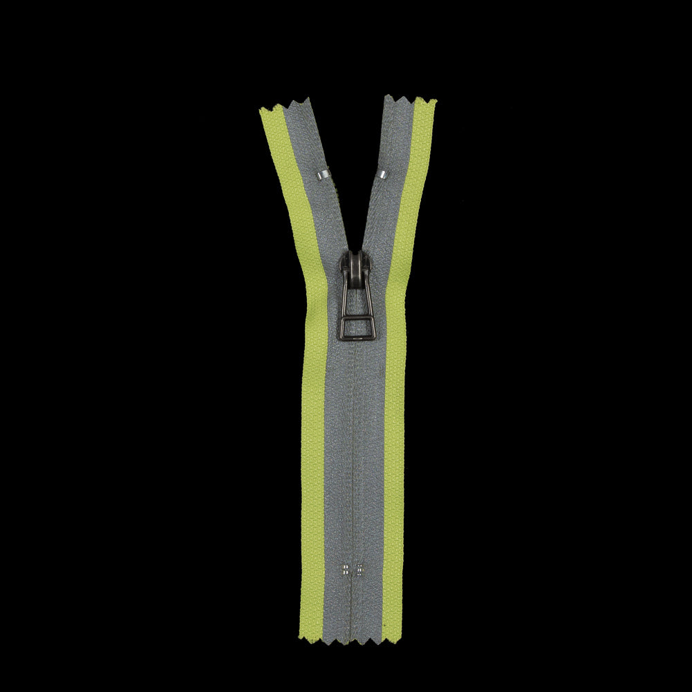 #5 Invisible Fluorescent Yellow Reflective Zipper - 5