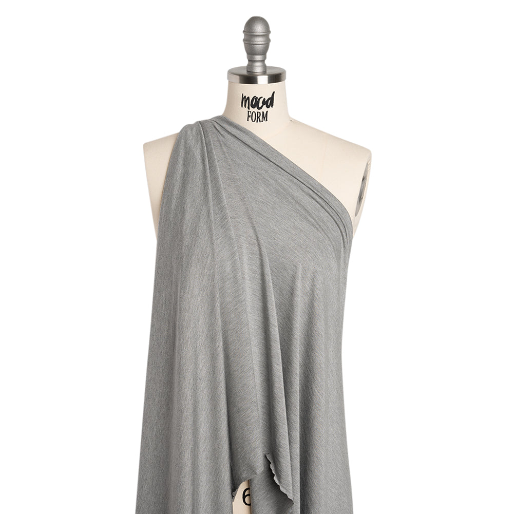 Stretch Bamboo Jersey - Heathered Gray - Willow Collection - Joann Fabrics