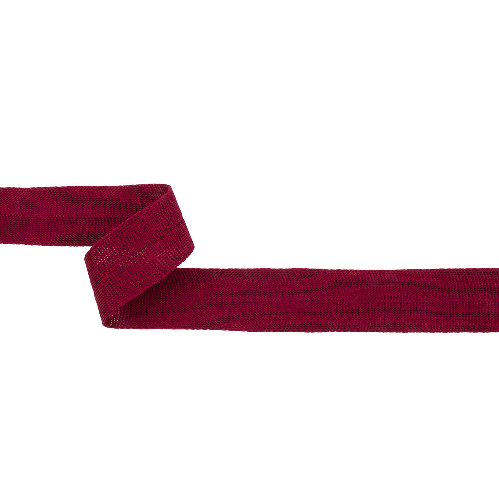 Wine Cotton Knit Foldover Trim - 1.25