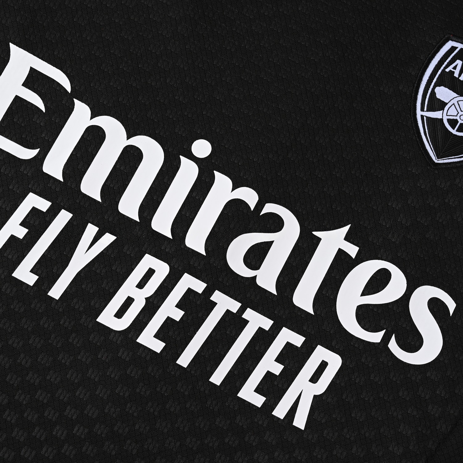 Arsenal 26-27 Short-Sleeve Training Set - Black With White Top & Black Shorts - UnitedFutballJersey