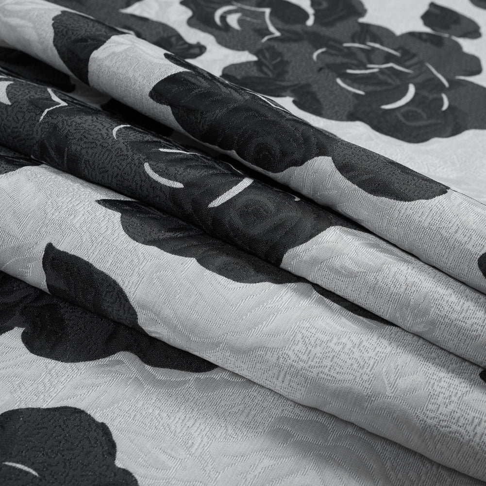 Black and Gray Rose Jacquard - Joann Fabrics