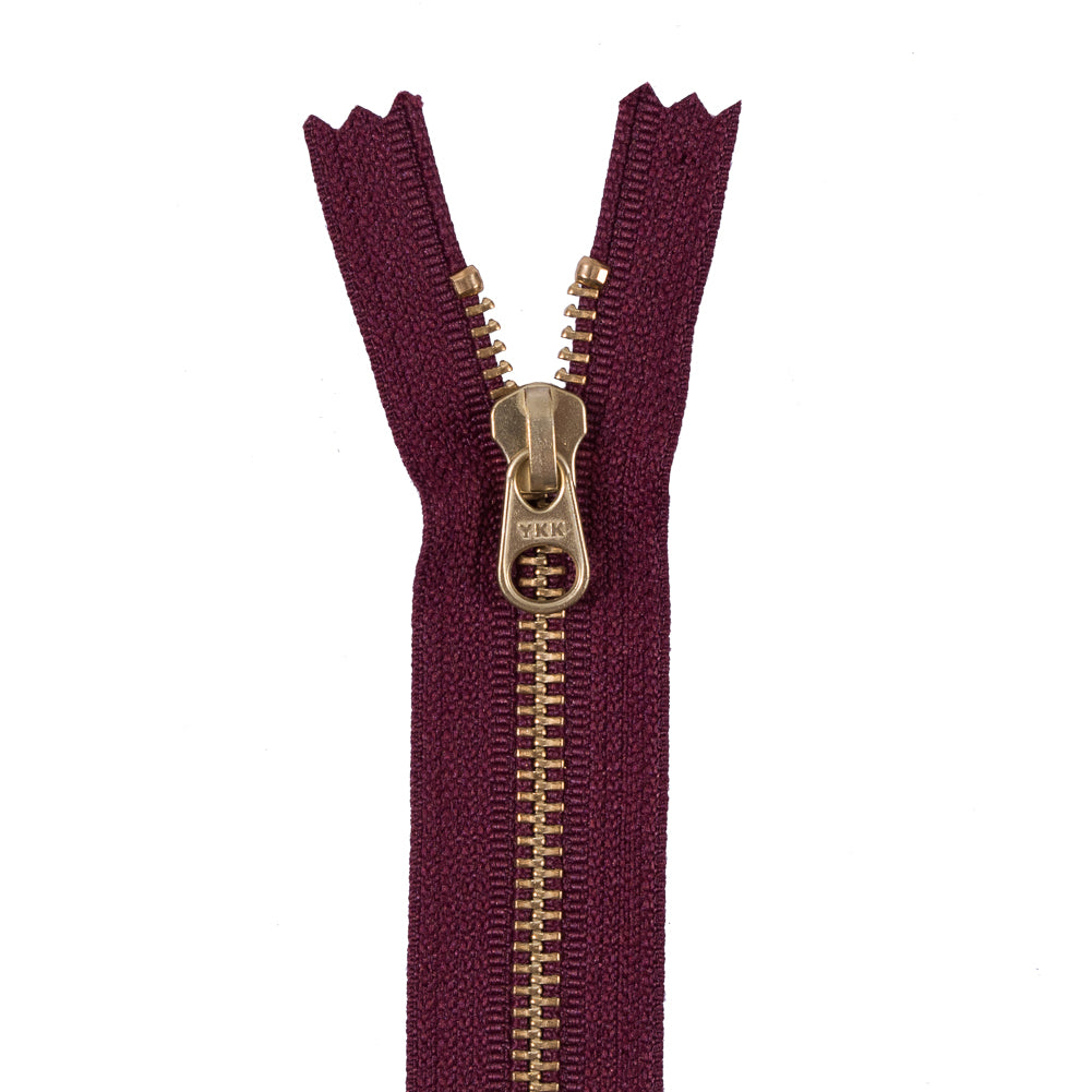 Metal Zipper with Gold Pull and Teeth 4.5