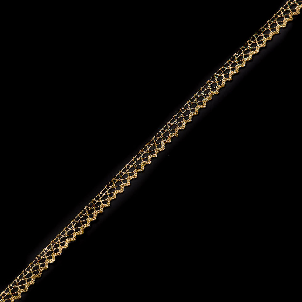 European Metallic Gold Lace Trim - 0.5
