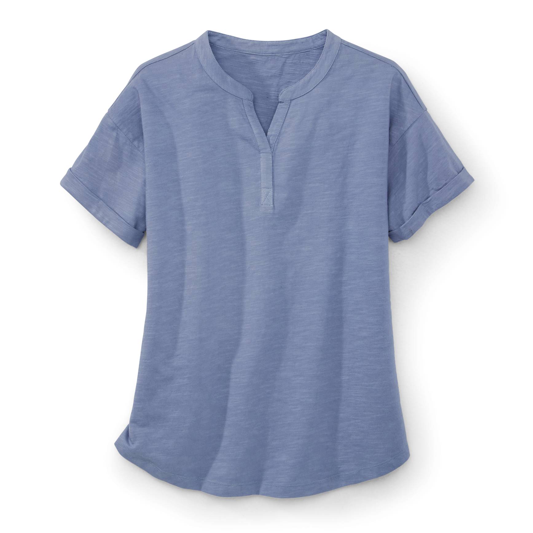 Split Neck Cap Sleeve Henley - Northstyle Catalog