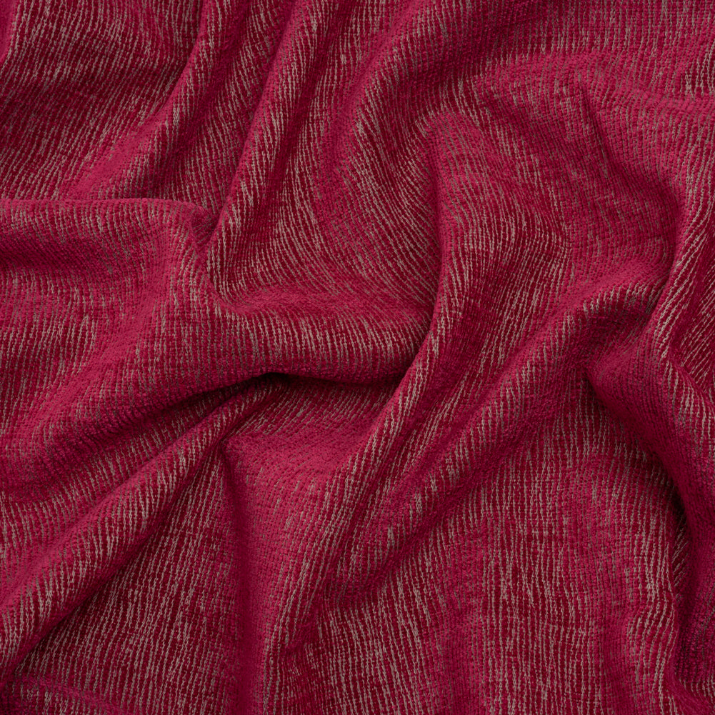 Chenille Upholstery Woven with Latex Backing - Magenta - Lovell Collection - Joann Fabrics