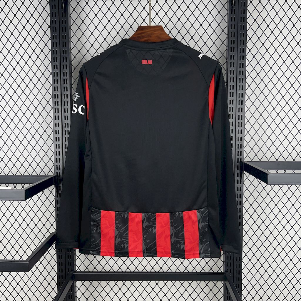 2025/2026 AC Milan Long Sleeves Home Football Jersey 1:1 Thai quality
