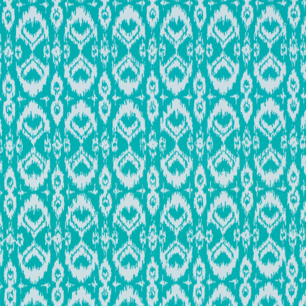 Spectra Green Ikat Printed Polyester Spandex - Joann Fabrics
