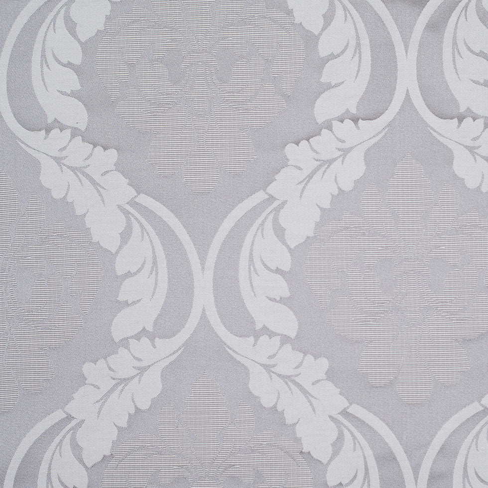 Silver Floral Damask-Pattern Satin Jacquard - Joann Fabrics