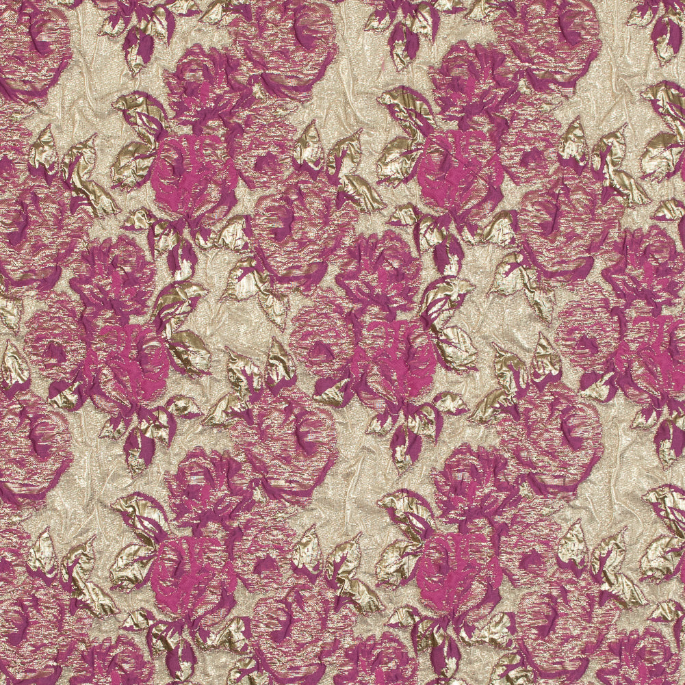 Pink Luxury Floral Metallic Brocade - Joann Fabrics