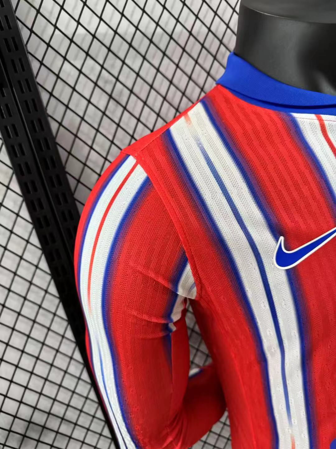 2024/2025 Player Version Atletico Madrid Home Long Sleeve 1:1 Thai Quality