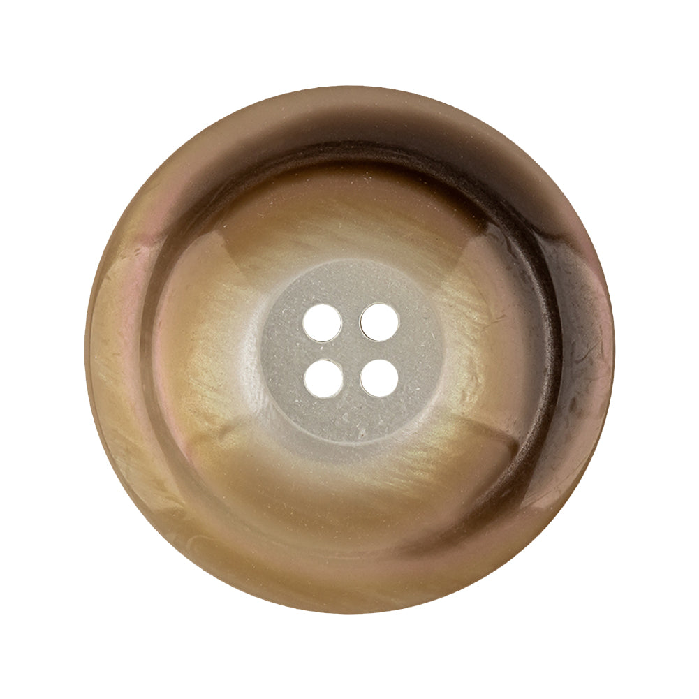 Italian Silver Birch Hologram and Beige Iridescent Rolled Rim 4-Hole Plastic Button - 48L/30.5mm - Joann Fabrics