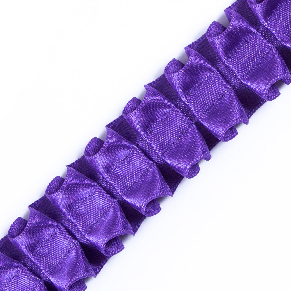 Italian Purple Box Pleated Trimming - 1