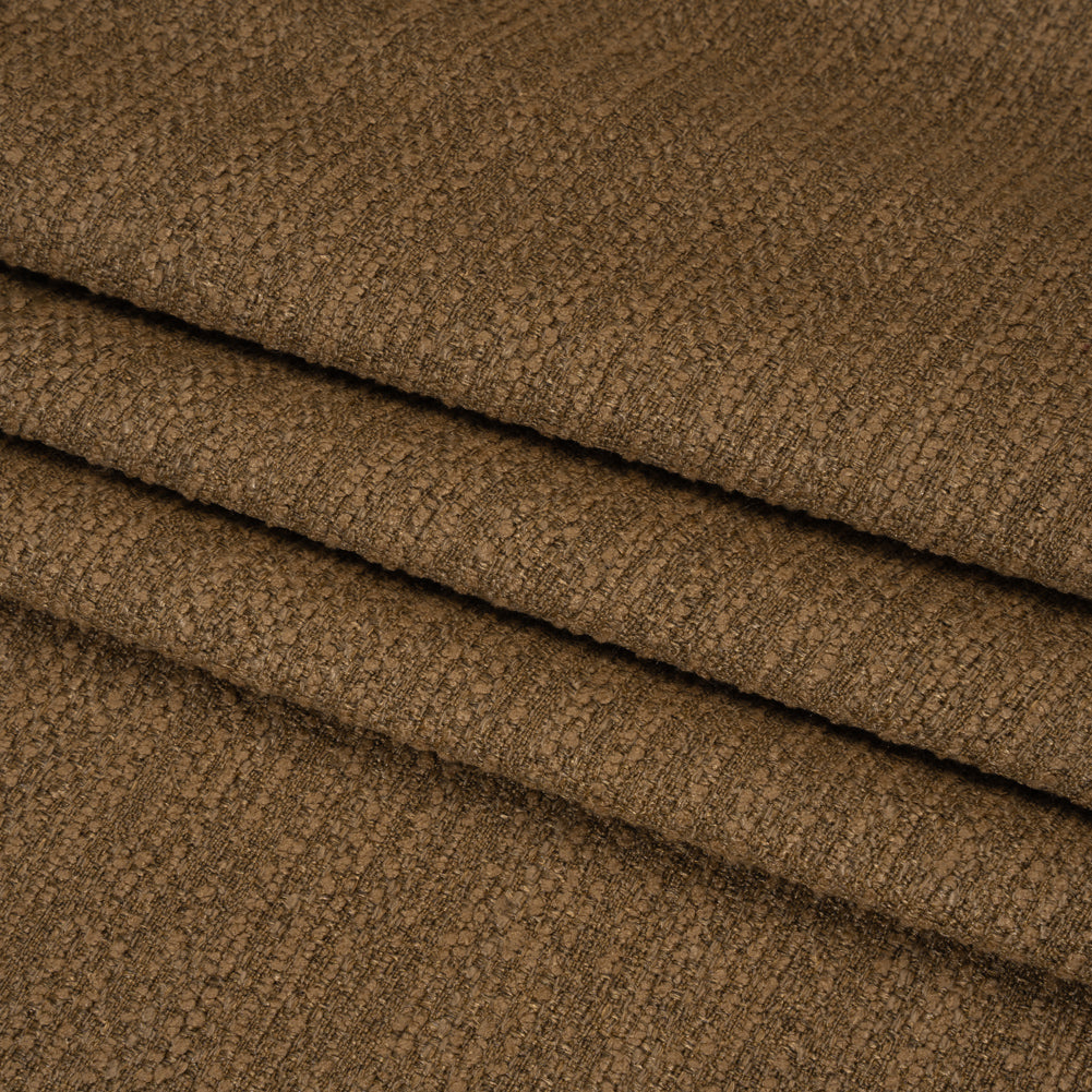 Textured Recycled Polyester Woven - Pecan Boucle Stripes - British Imported - Joann Fabrics
