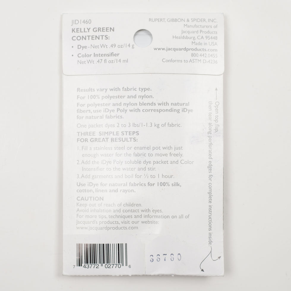 Jacquard iDye Poly Synthetic Fabric Dye - 460 Kelly Green - Joann Fabrics