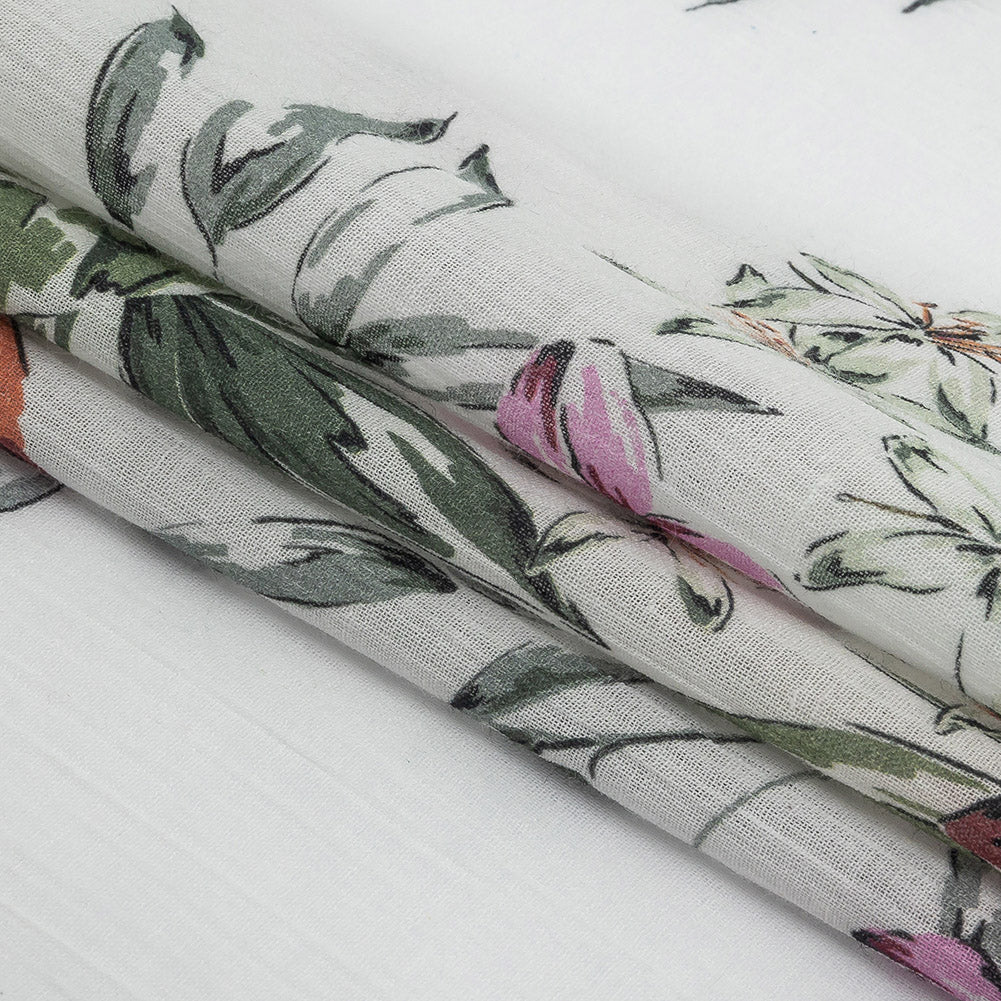 Mood Exclusive White Delicate Indulgence Crinkled Cotton Voile - Joann Fabrics