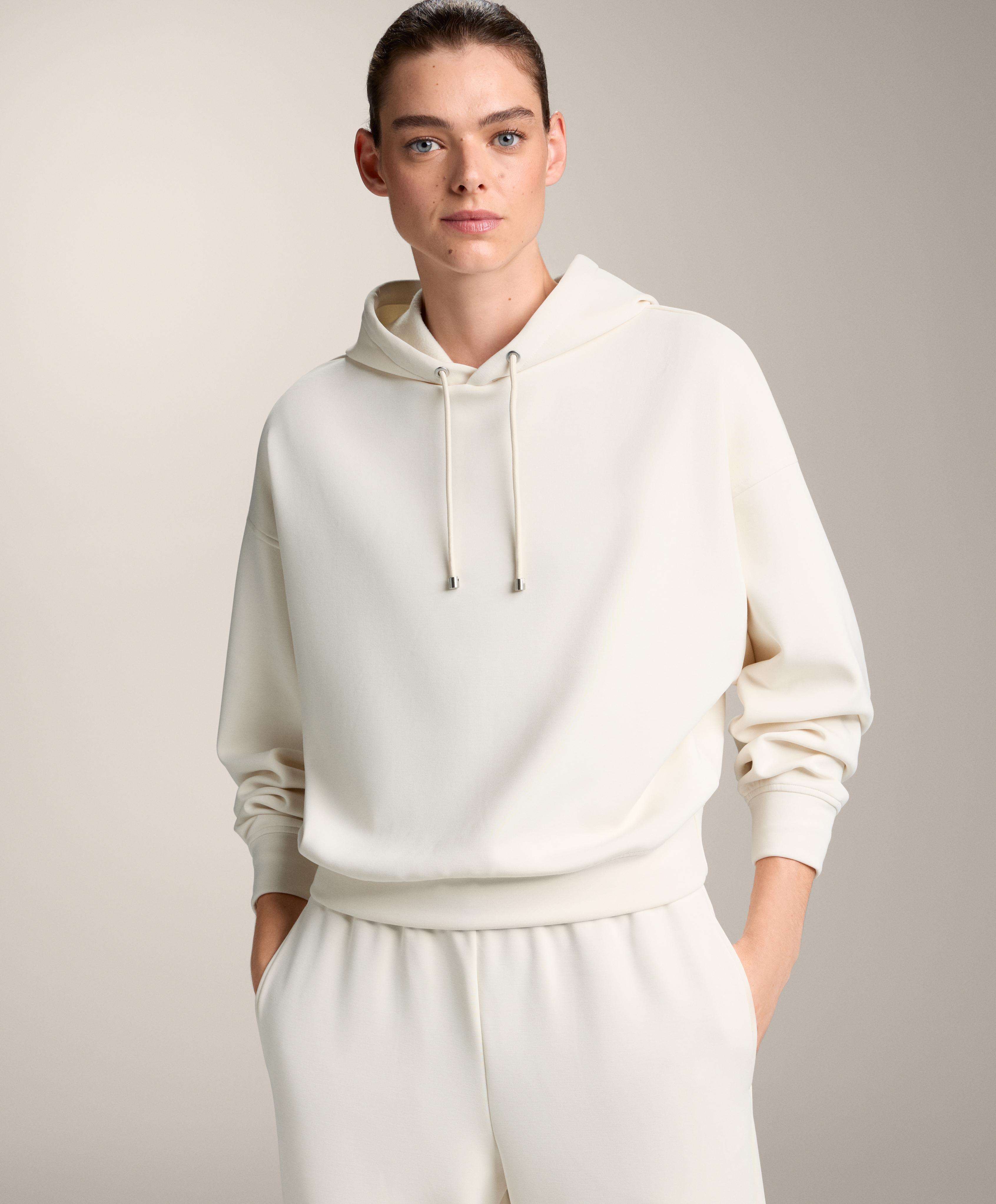 Boxy hoodie with brushed modal