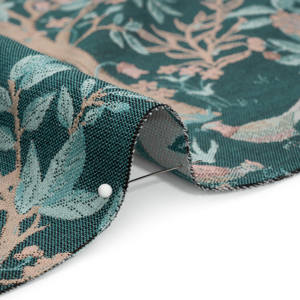 Drapery Jacquard - Peacock Pheasants in the Orchard - British Imported - Joann Fabrics