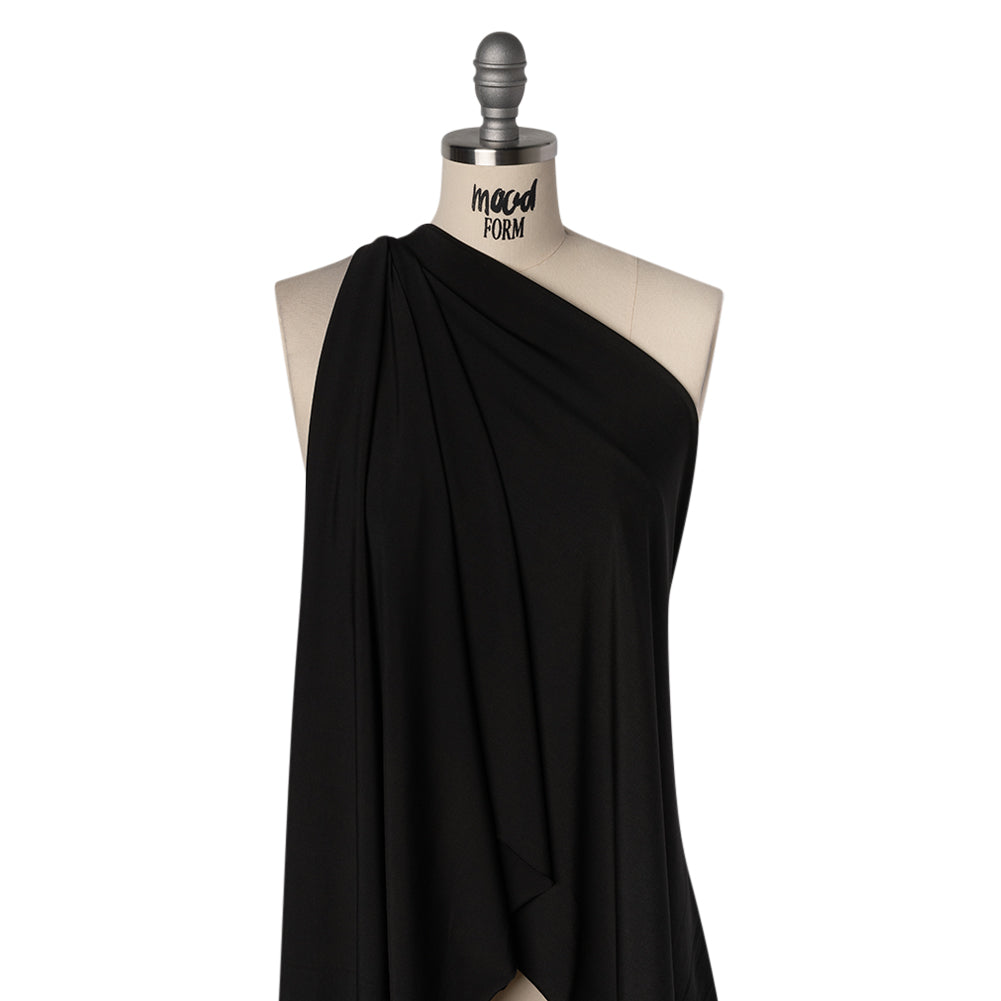 Stretch Polyester Tricot - Black - Designer Deadstock - Joann Fabrics