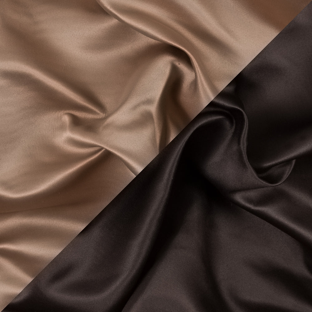 Brown and Tan Two-Tone Double Duchesse Satin - Joann Fabrics