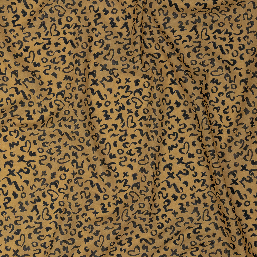 Cotton Voile - Straw Doodle Spots - Ancient Iconography Print - Mood Exclusive Rio Collection - Joann Fabrics