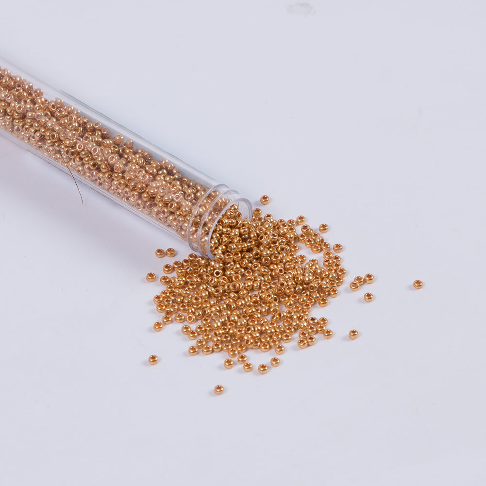 Metallic Gold Czech Seed Beads - Size 10 - Joann Fabrics