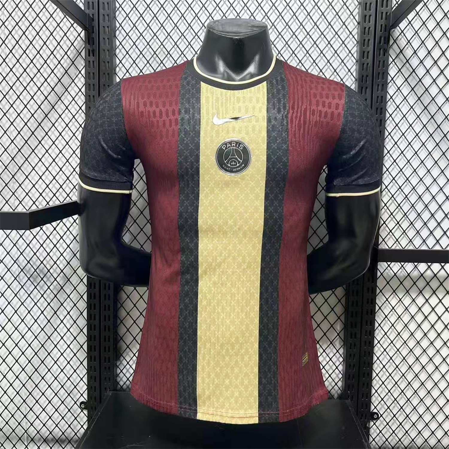 Paris Saint-Germain PSG 25-26 Red And Yellow Stripes Special Jersey - Player Version - UnitedFutballJersey