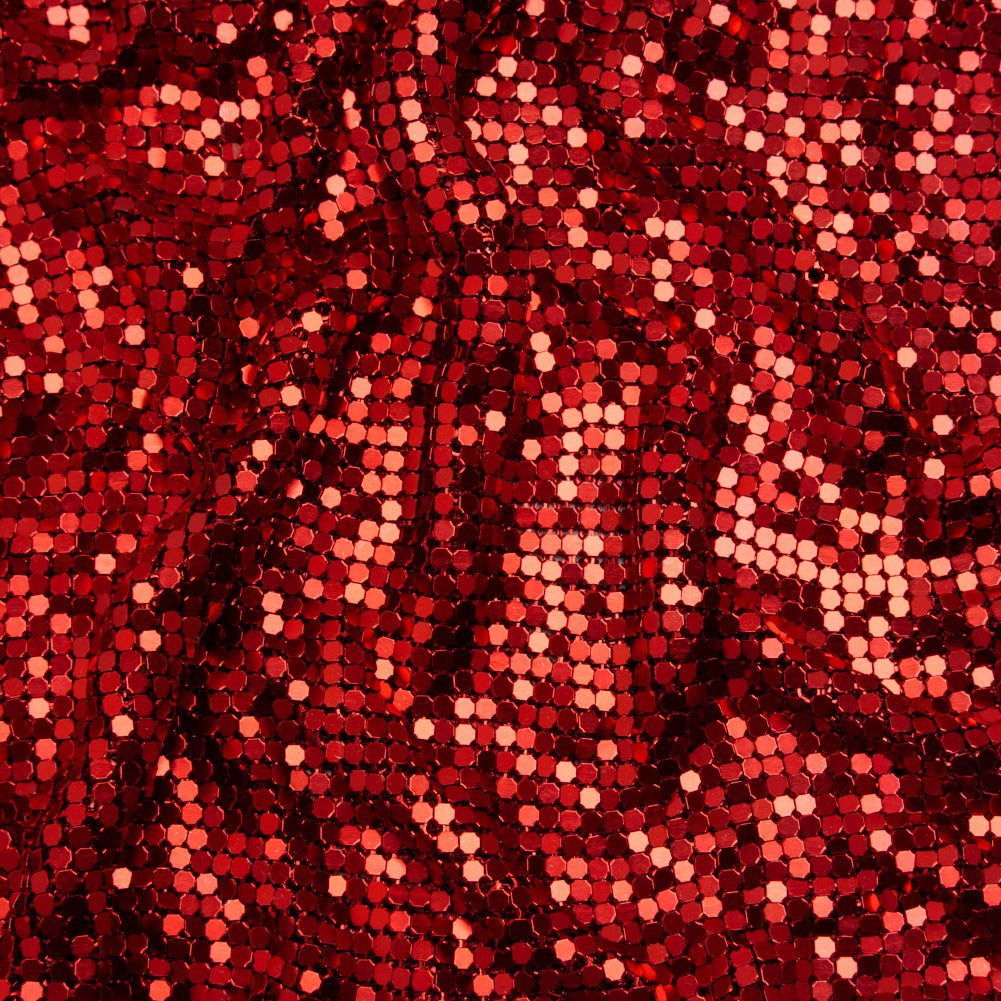 Aluminum Chainmail Fabric Panel, 3mm Tubular - Red - Joan Collection - Joann Fabrics