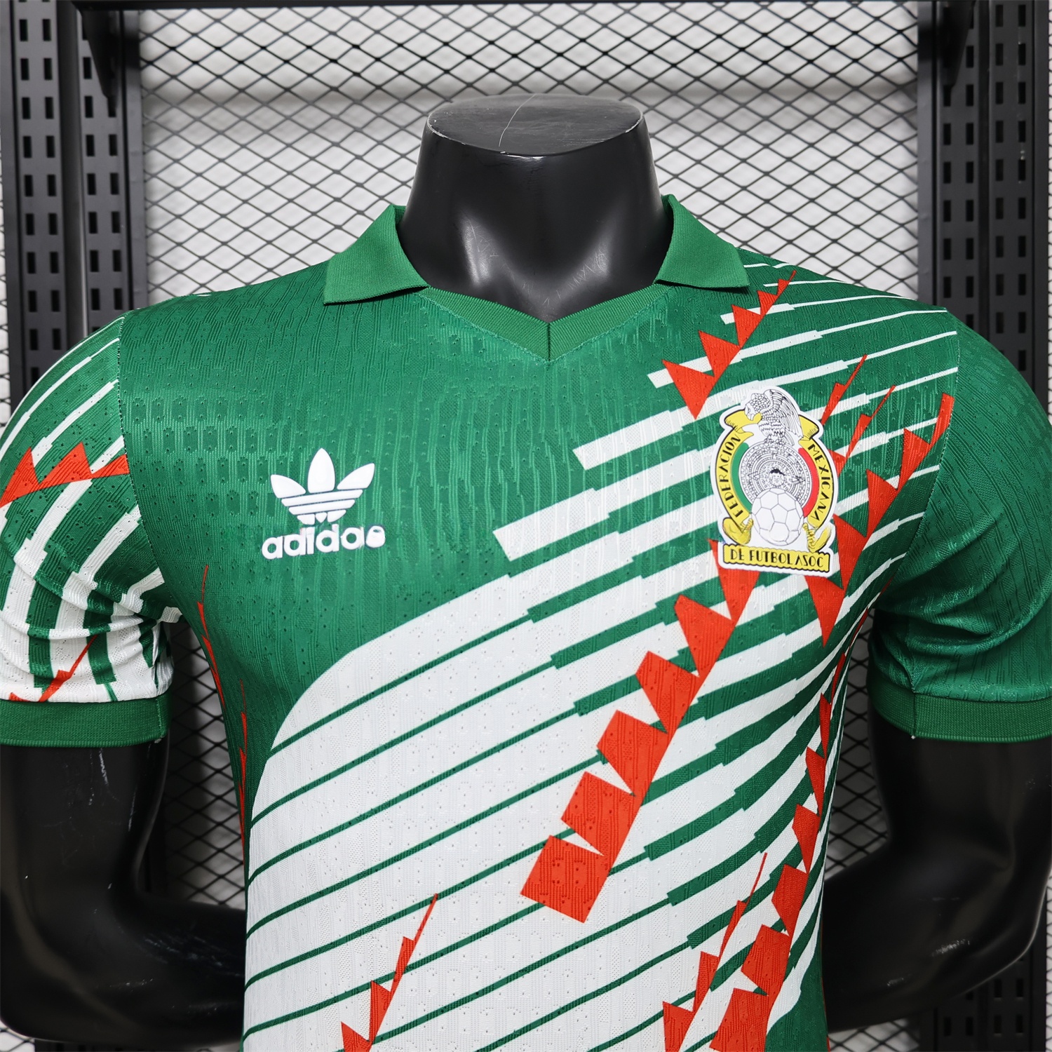 Mexico 2026 Red-White Stripes Green Special Jersey - Player Version - UnitedFutballJersey