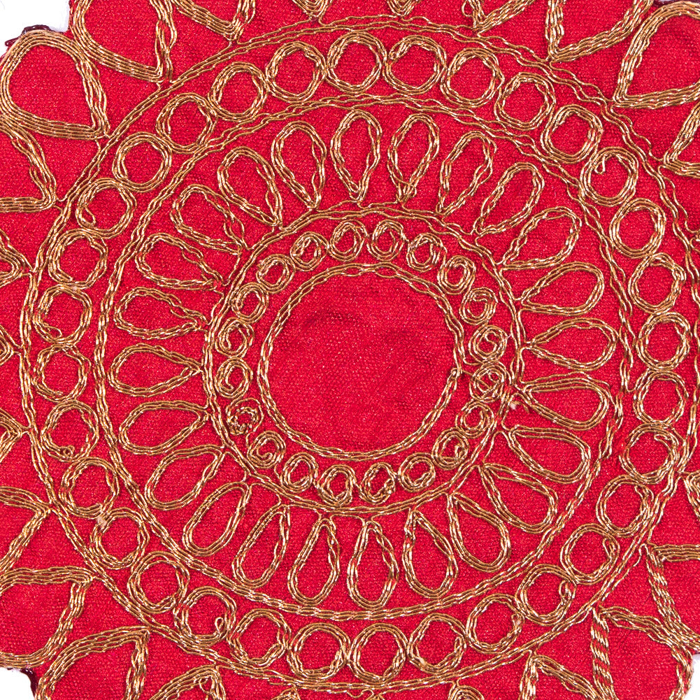 Red Patch with Gold Lurex - 4.25