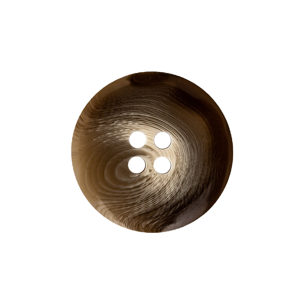 Taupe and Nut Brown Swirl Convex 4-Hole Button with Subtle Rim - 36L/23mm - Joann Fabrics