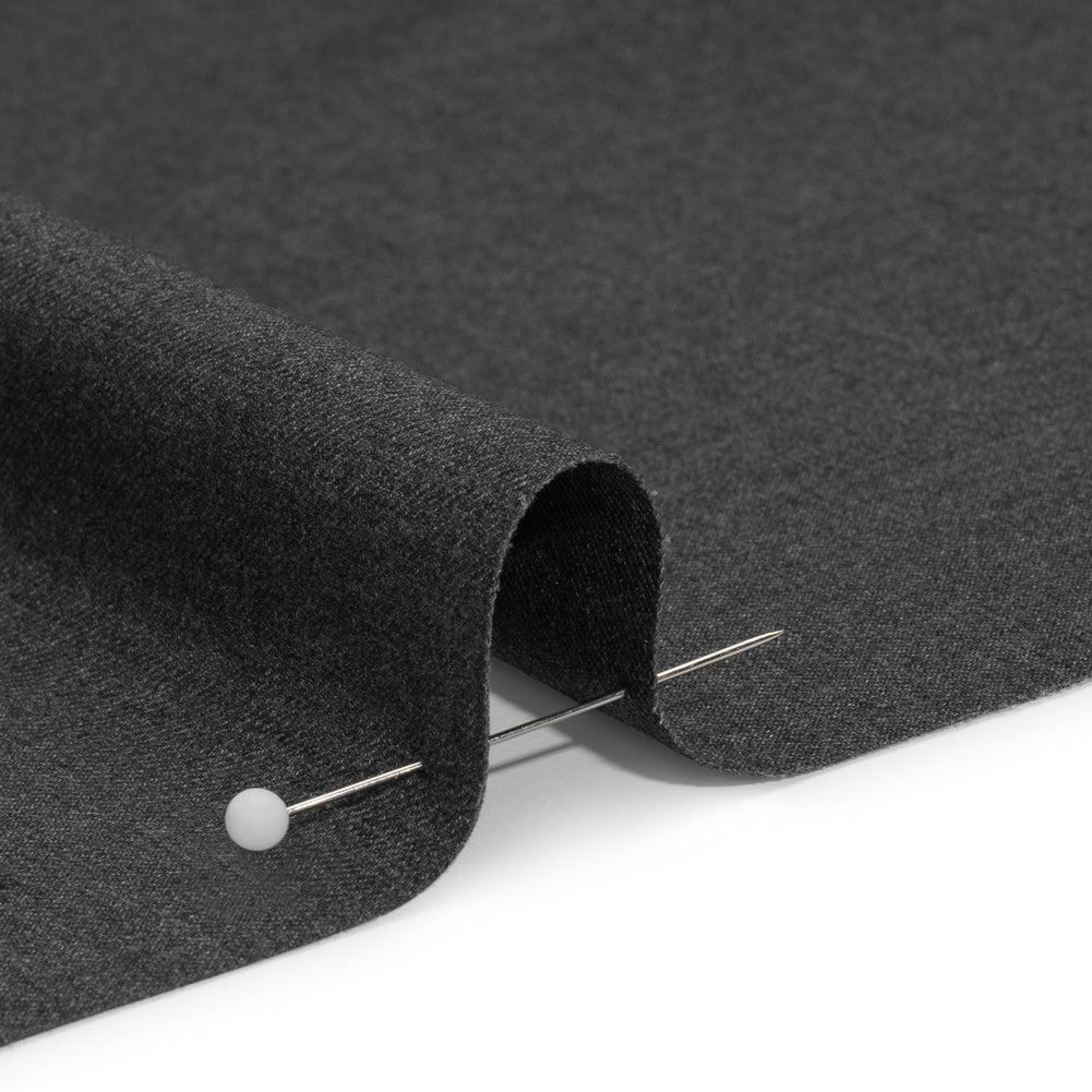 Wool Blend Twill Suiting - Heathered Cool Gray - Deadstock - Joann Fabrics