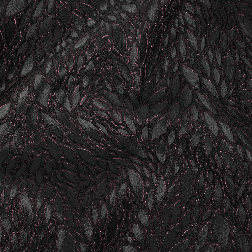 Black and Glistening Grape Luxury Abstract Metallic Brocade - Joann Fabrics