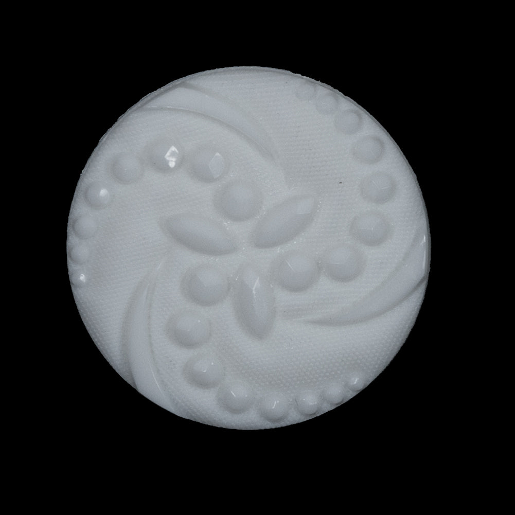 White Floral Nylon Shank Back Button - 44L/28mm - Joann Fabrics