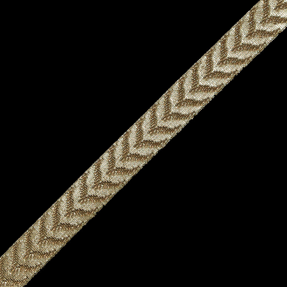 Metallic Gold Jacquard Ribbon - 0.5