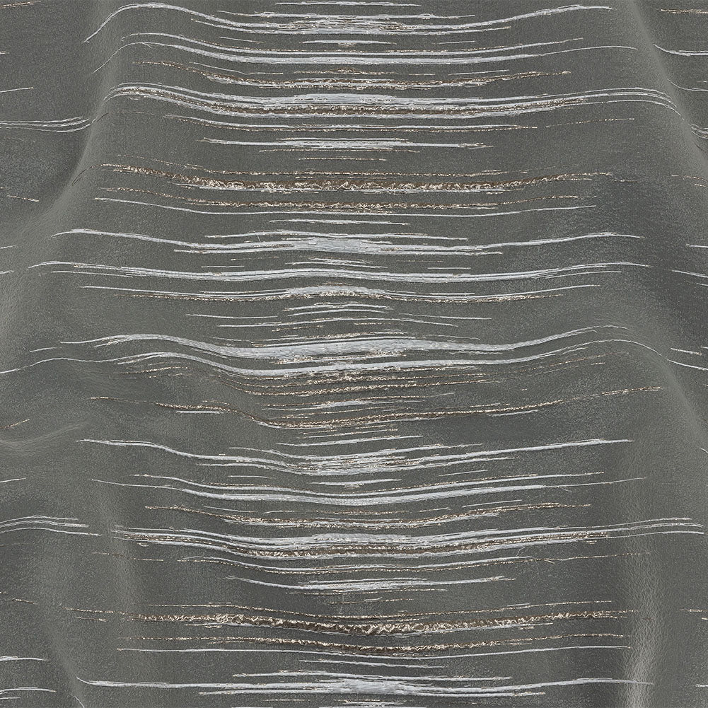 Metallic Silver and White Striated Lines Luxury Burnout Brocade - Joann Fabrics