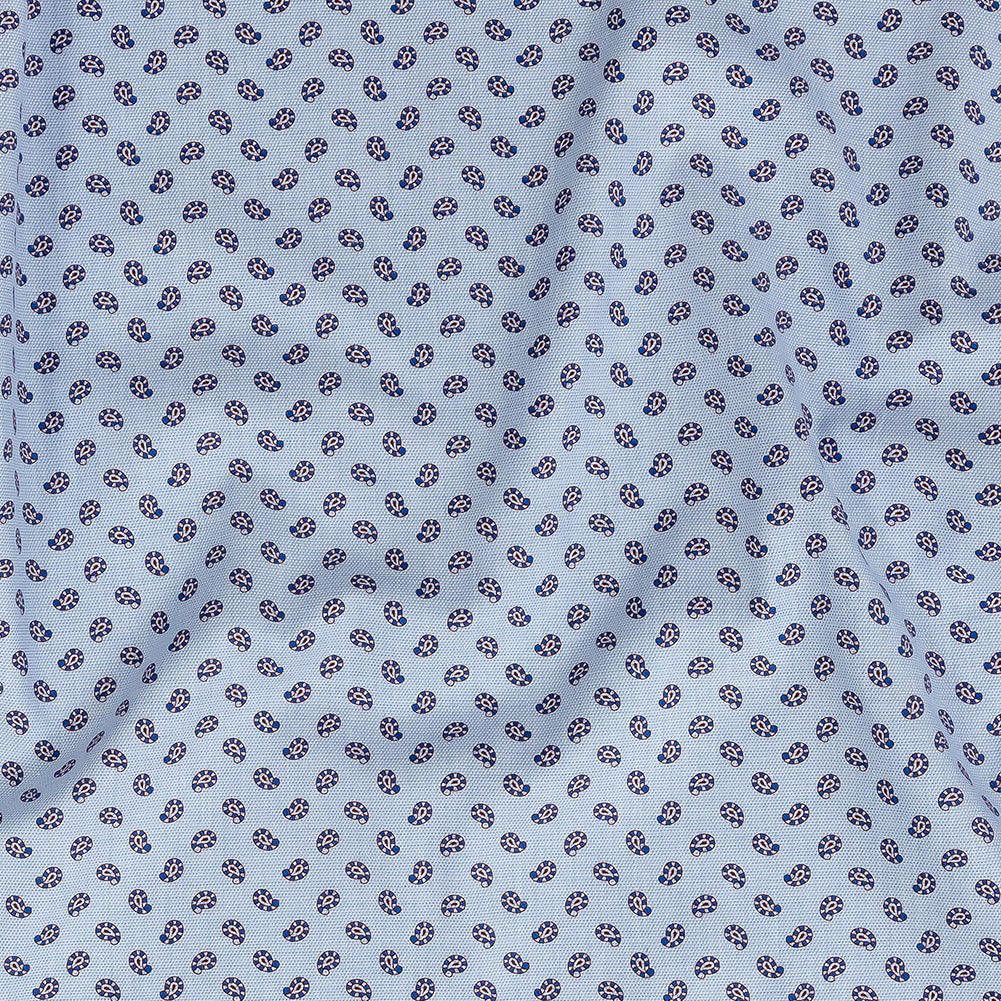 Premium Blue and Red Paisley Printed Cotton Shirting - Joann Fabrics