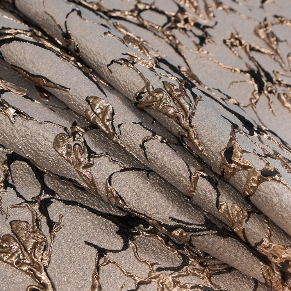 Black and Gold Luxury Abstract Metallic Brocade - Joann Fabrics