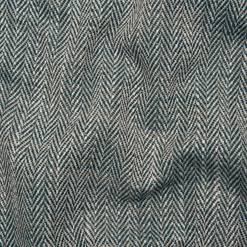 Recycled Polyester Home Decor Twill - Peacock Herringbone - British Imported - Joann Fabrics