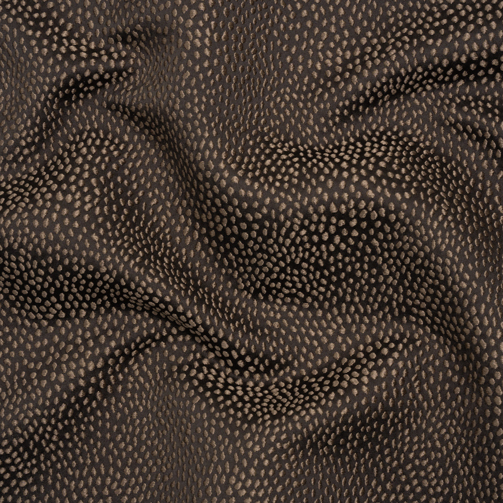 Recycled Polyester Jacquard - Chocolate Little All-Over Spots - British Imported - Joann Fabrics