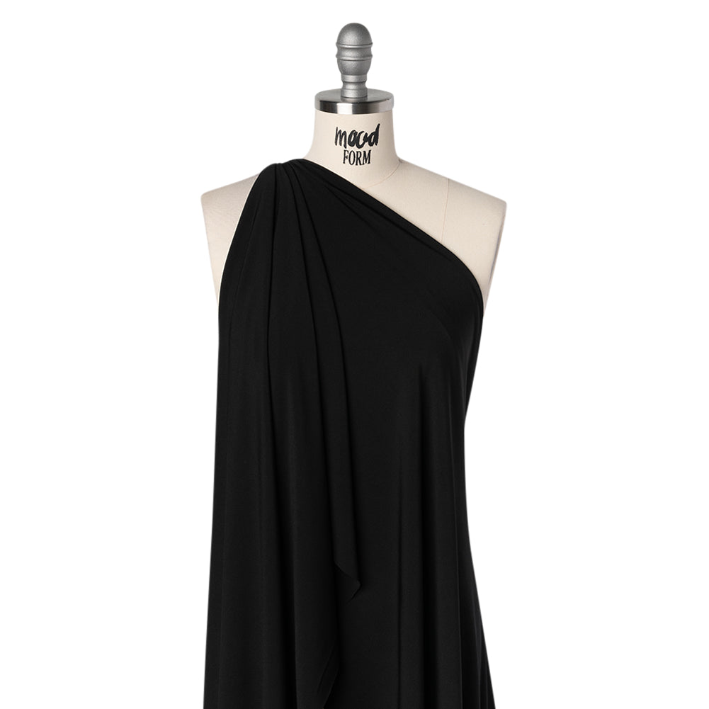 Stretch Polyester Tricot - Black - Designer Deadstock - Joann Fabrics
